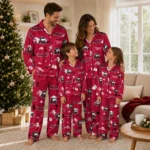 Northern Illinois Huskies Long Pajama Set Customized Cloud Stars Red Best Selling