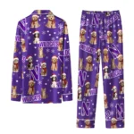 Northwestern Wildcats Long Pajama Set Personalized Animal Scatter Purple Best Selling