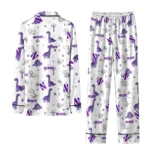 Northwestern Wildcats Long Pajama Set Personalized Character Scatter Best Selling