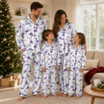 Northwestern Wildcats Long Pajama Set Personalized Character Scatter Best Selling