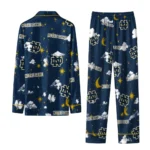 Notre Dame Fighting Irish Long Pajama Set Custom Cloud Stars Navy Best Selling