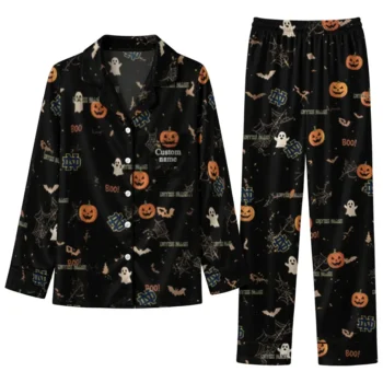 Notre Dame Fighting Irish Long Pajama Set Custom Icon Confetti Black Best Selling