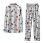 Notre Dame Fighting Irish Long Pajama Set Custom Ribbon Florals Navy Best Selling