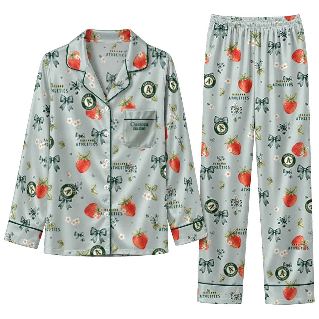 oakland athletics long pajama set custom ribbon florals green best selling.webp oakland athletics long pajama set custom ribbon florals green best selling.webp