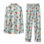 oakland athletics long pajama set custom ribbon florals green best selling.webp