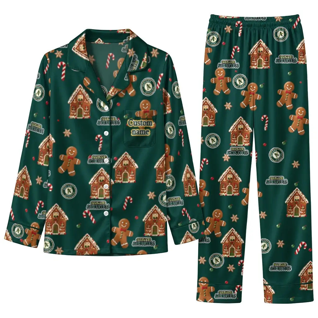 Oakland Athletics Long Pajama Set Personalized Candy Scatter Green Best Selling Oakland Athletics Long Pajama Set Personalized Candy Scatter Green Best Selling
