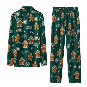 Oakland Athletics Long Pajama Set Personalized Candy Scatter Green Fashion Forward