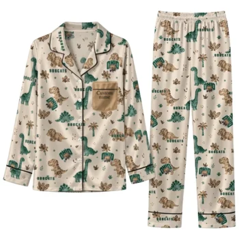 Ohio Bobcats Long Pajama Set Personalized Character Scatter Best Selling