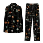Ohio Bobcats Long Pajama Set Personalized Icon Confetti Black Best Selling