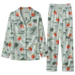 Ohio Bobcats Long Pajama Set Personalized Ribbon Florals Green Best Selling