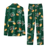 Ohio Bobcats Long Pajama Set Personalized Snack Scatter Green Best Selling