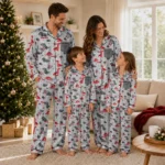 Ohio State Buckeyes Long Pajama Set Customized Character Scatter Best Selling
