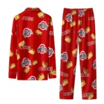Ohio State Buckeyes Long Pajama Set Customized Snack Scatter Scarlet Best Selling