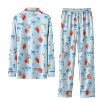 oklahoma city thunder long pajama set custom ribbon florals blue fashion forward.webp