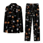 oklahoma city thunder long pajama set personalized icon confetti black best selling.webp