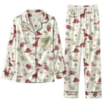 Oklahoma Sooners Long Pajama Set Custom Character Scatter Best Selling