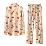 Oklahoma State Cowboys Long Pajama Set Personalized Ribbon Florals Orange Best Selling