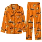 Oklahoma State Cowboys Long Pajama Set Personalized Snack Scatter Orange Best Selling