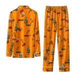 Oklahoma State Cowboys Long Pajama Set Personalized Sprig Scatter Orange Best Selling