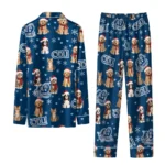 Old Dominion Monarchs Long Pajama Set Custom Animal Scatter Blue Best Selling