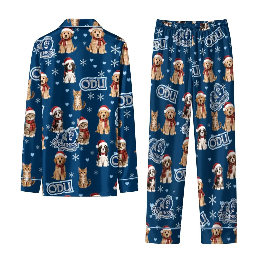 Old Dominion Monarchs Long Pajama Set Custom Animal Scatter Blue Fashion Forward Old Dominion Monarchs Long Pajama Set Custom Animal Scatter Blue Fashion Forward