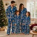 Old Dominion Monarchs Long Pajama Set Custom Animal Scatter Blue Best Selling