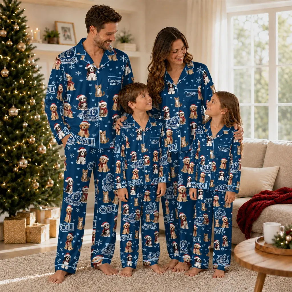 Old Dominion Monarchs Long Pajama Set Custom Animal Scatter Blue Latest Model Old Dominion Monarchs Long Pajama Set Custom Animal Scatter Blue Latest Model