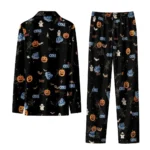 Old Dominion Monarchs Long Pajama Set Custom Icon Confetti Black Best Selling
