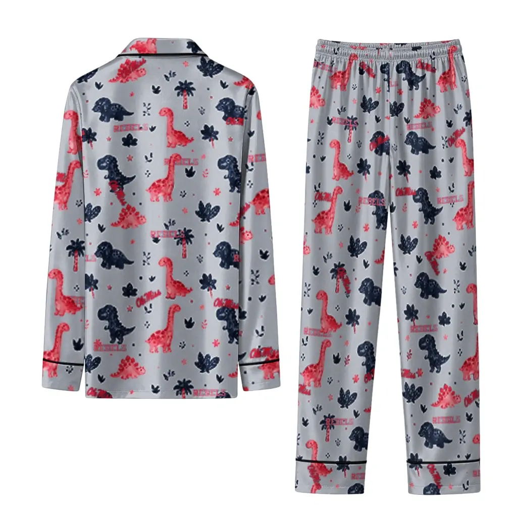 Ole Miss Rebels Long Pajama Set Customized Character Scatter Fashion Forward Ole Miss Rebels Long Pajama Set Customized Character Scatter Fashion Forward