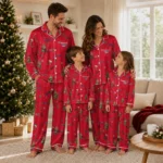 Ole Miss Rebels Long Pajama Set Customized Sprig Scatter Red Best Selling