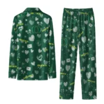 Oregon Ducks Long Pajama Set Customized Heart Charms Green Best Selling