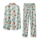 Oregon Ducks Long Pajama Set Customized Ribbon Florals Green Best Selling