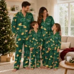 Oregon Ducks Long Pajama Set Customized Snack Scatter Green Best Selling
