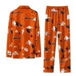 Oregon State Beavers Long Pajama Set Personalized Cloud Stars Orange Best Selling