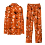 Oregon State Beavers Long Pajama Set Personalized Heart Charms Orange Best Selling