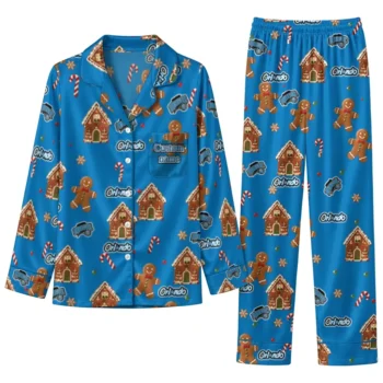 Orlando Magic Long Pajama Set Custom Candy Scatter Blue Best Selling