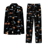 orlando magic long pajama set custom icon confetti black best selling.webp