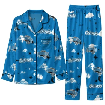 Orlando Magic Long Pajama Set Customized Cloud Stars Blue Best Selling