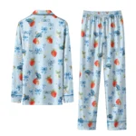 orlando magic long pajama set customized ribbon florals blue best selling.webp