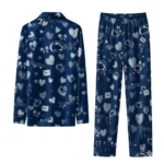 Penn State Nittany Lions Long Pajama Set Personalized Heart Charms Blue Best Selling