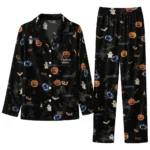 Penn State Nittany Lions Long Pajama Set Personalized Icon Confetti Black Best Selling