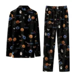 Penn State Nittany Lions Long Pajama Set Personalized Icon Confetti Black Best Selling