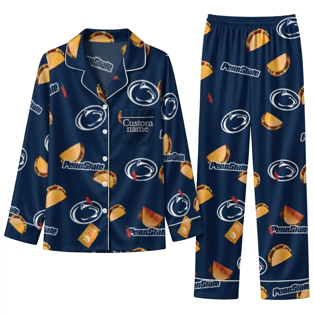 Penn State Nittany Lions Long Pajama Set Personalized Snack Scatter Blue Best Selling Penn State Nittany Lions Long Pajama Set Personalized Snack Scatter Blue Best Selling