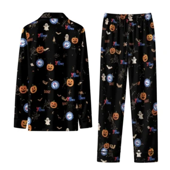 philadelphia 76ers long pajama set customized icon confetti black fashion forward.webp