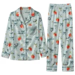 philadelphia eagles long pajama set custom ribbon florals green best selling.webp