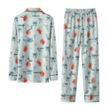 philadelphia eagles long pajama set custom ribbon florals green best selling.webp