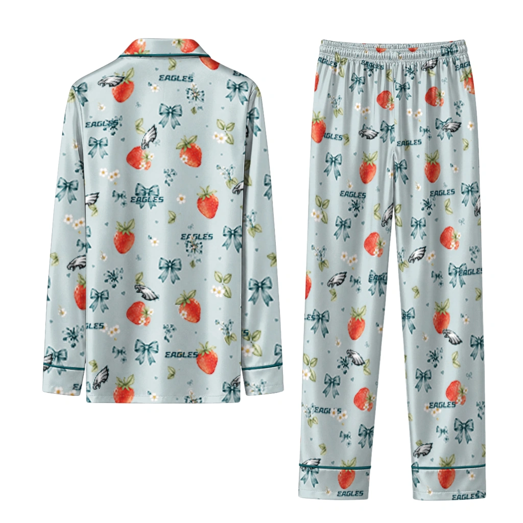 philadelphia eagles long pajama set custom ribbon florals green fashion forward.webp philadelphia eagles long pajama set custom ribbon florals green fashion forward.webp