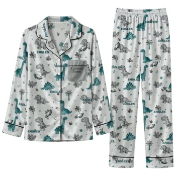 Philadelphia Eagles Long Pajama Set Customized Character Scatter Best Selling