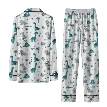 Philadelphia Eagles Long Pajama Set Customized Character Scatter Fashion Forward