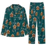 Philadelphia Eagles Long Pajama Set Personalized Candy Scatter Green Best Selling